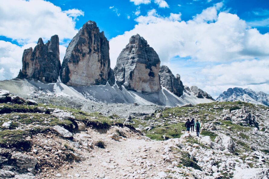 Hochebene belastet longa drei Lavaredo-Gipfel
