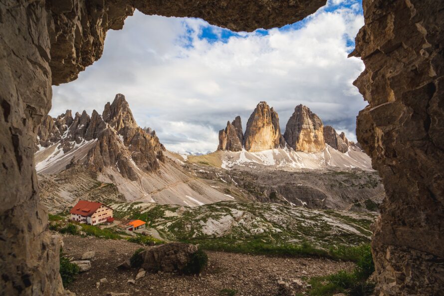 rifugio locatelli grotta Tre Cime di Lavaredo